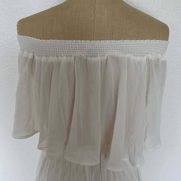 Show Me Your Mumu Hacienda Maxi Dress Wedding Cake Chiffon Size L - Picture 6 of 9